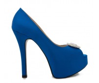 Ainsley Blue Silk Dinner Shoes